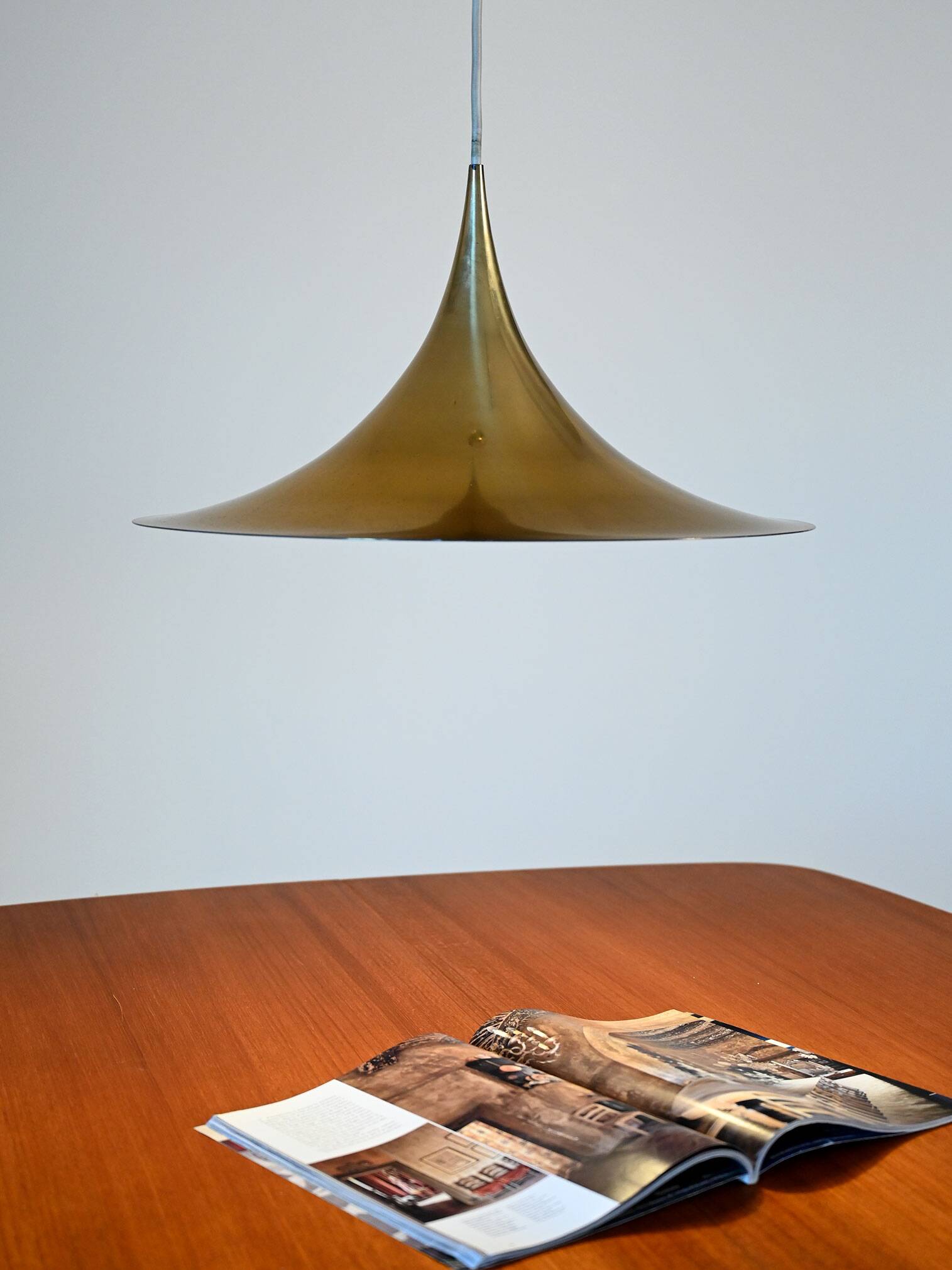 Pendant lamp in brass attributed to Claus Bonderup & Torsten Thorup