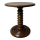 Table d'appoint en bois tourné brutaliste français de style Charles Dudouyt, France, années 1940