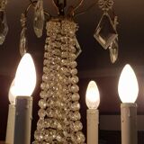 6-light hot air balloon chandelier with crystal pendants, late 19th century