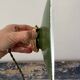 Vintage suspension in electrified green enamelled sheet metal with new