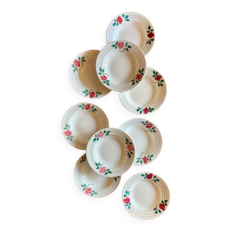 Set of 9 vintage Mado soup plates