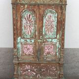 Ancienne armoire en bois - 2 portes et 1 tiroir