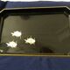 RECTANGULAR LACQUERED WOODEN PLATTER WITH FISH DECORATION
