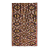 Tapis vintage turc en laine et coton noué à la main, années 1970