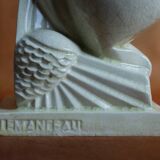 Charles LEMANCEAU, SAINT-CLÉMENT earthenware factory. Art Deco squirrel - 1930