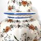 Vase potiche fleurie faïence Hubert Bequet
