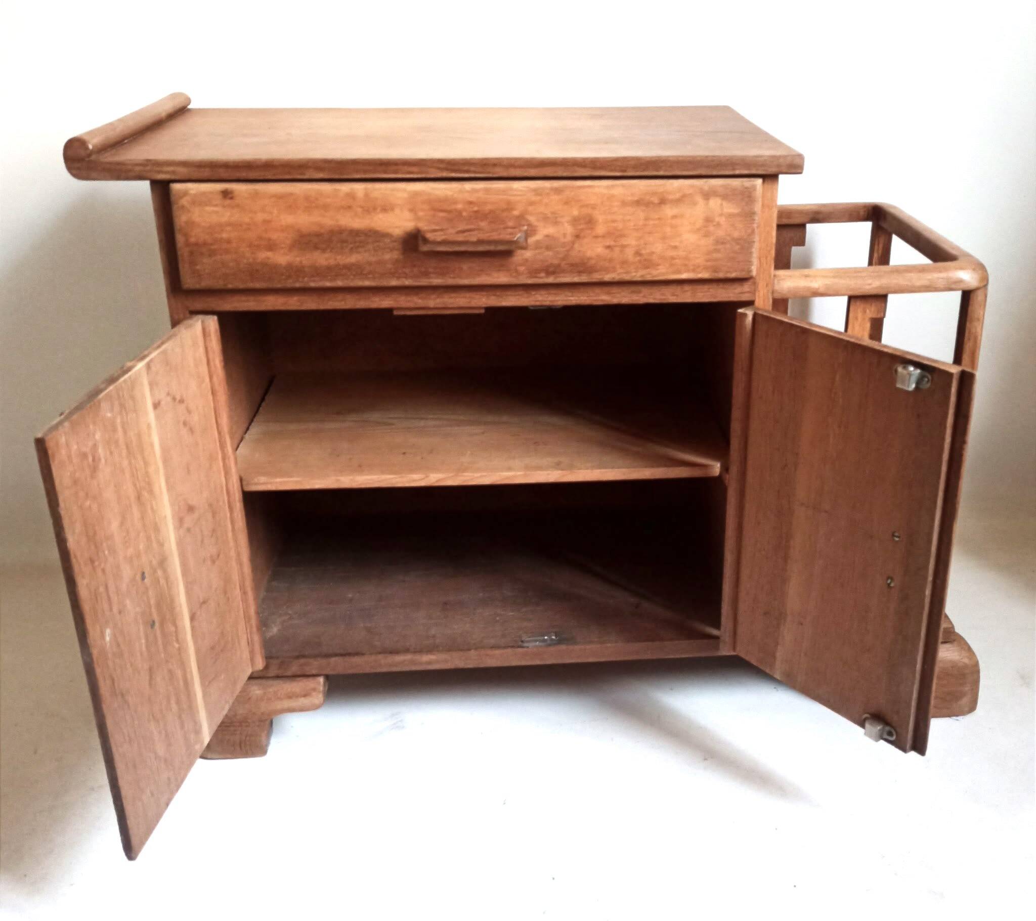 Small Art Deco entryway cabinet, 80 cm wide