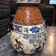 Polychrome ceramic vase in glazed stoneware