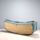 Original vintage designer bean-shaped velvet sofa from the 1950s-60s