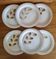 Ensemble de 6 assiettes à dessert vintage en faïence de St Amand décor Céve