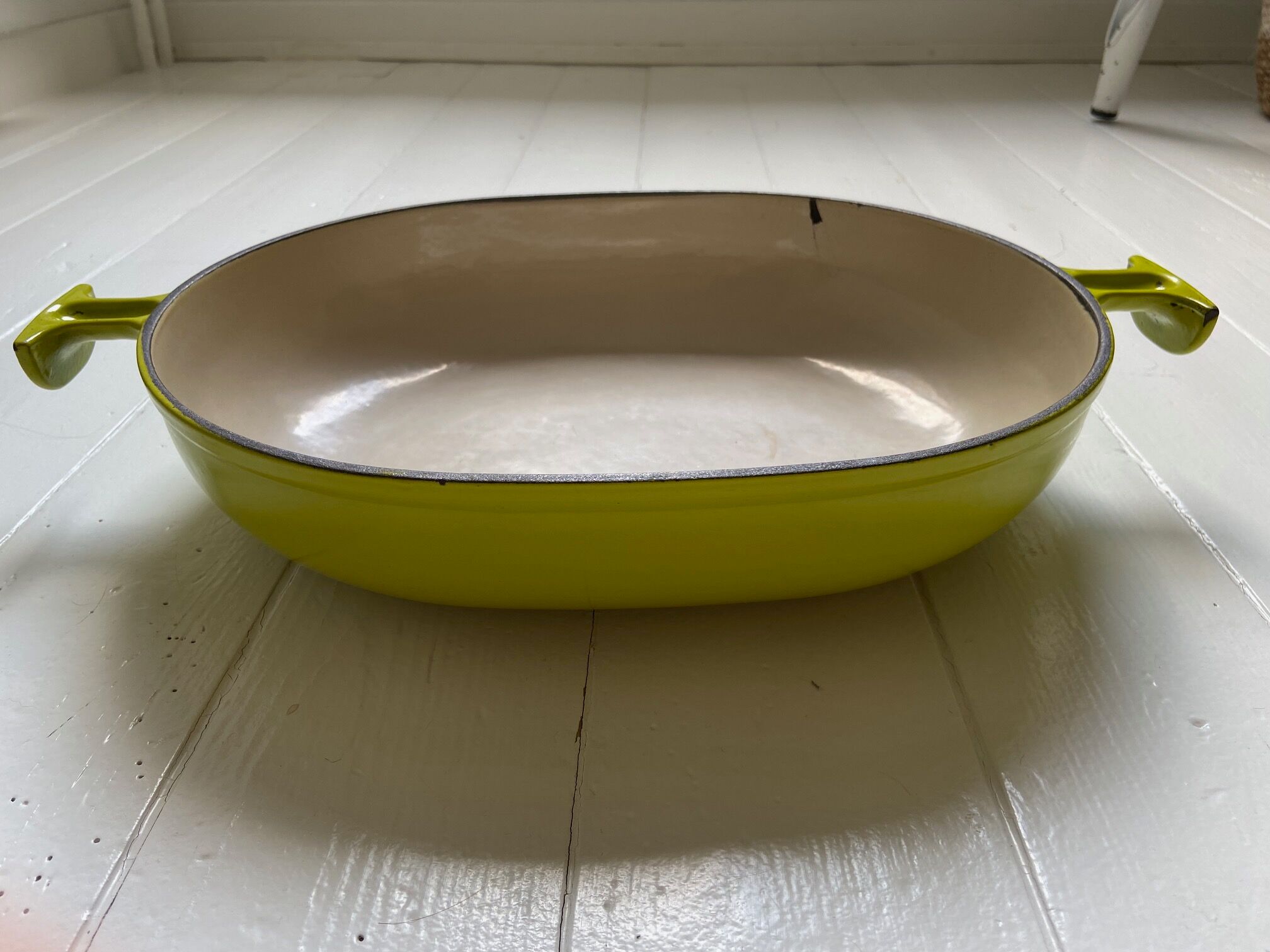 Vintage cast iron gratin dish Le Creuset