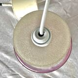 Vintage white and mauve pink frosted glass pendant lamp