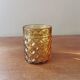 8 verres à whisky vintage en verre jaune