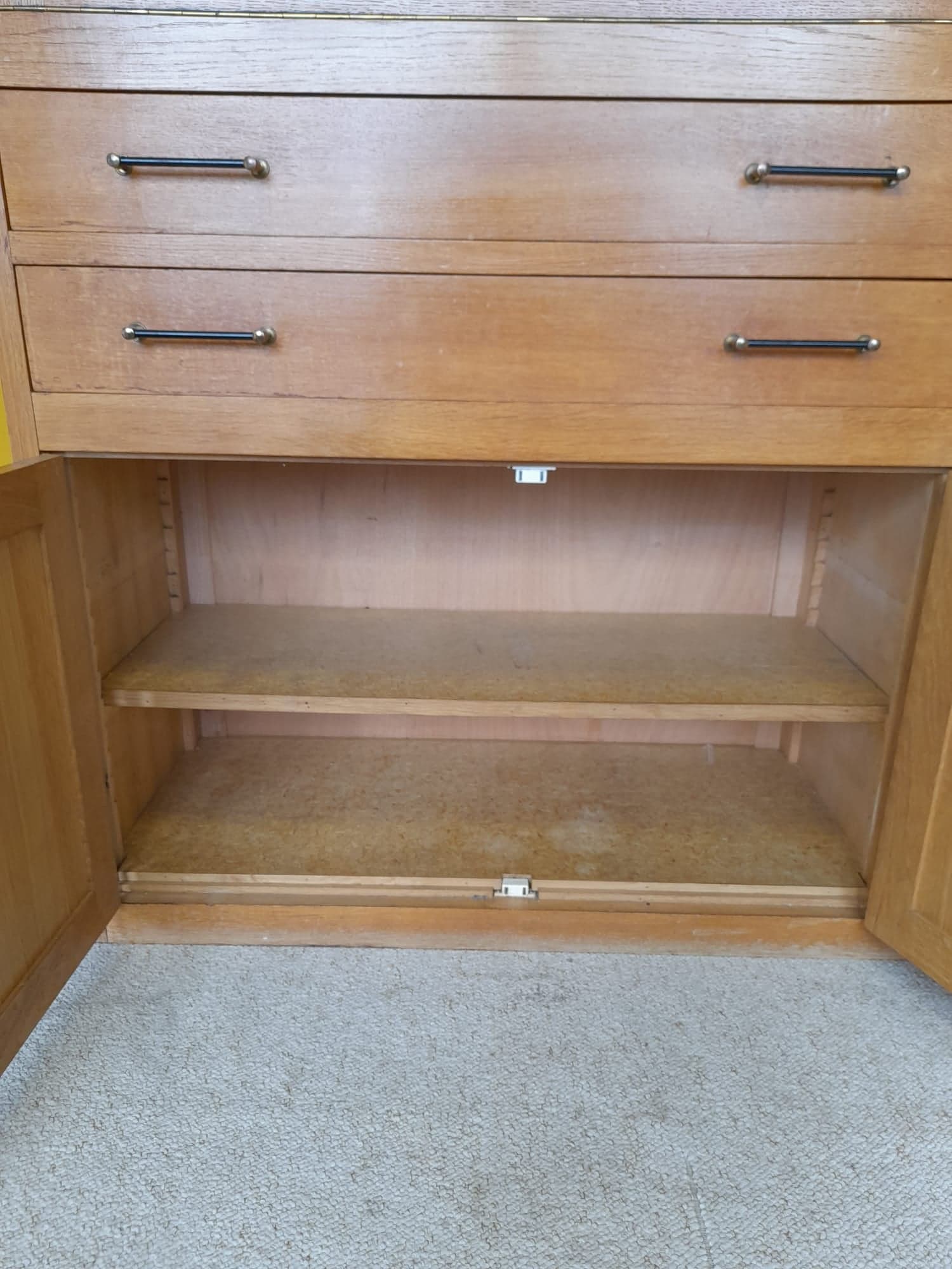 Wardrobe in solid oak around 1950