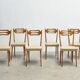 Set of six elegant Italian dining chairs