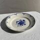 Decorative plate with blue flower pattern D25