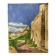 Watercolor Provencal landscape with fortified ramparts