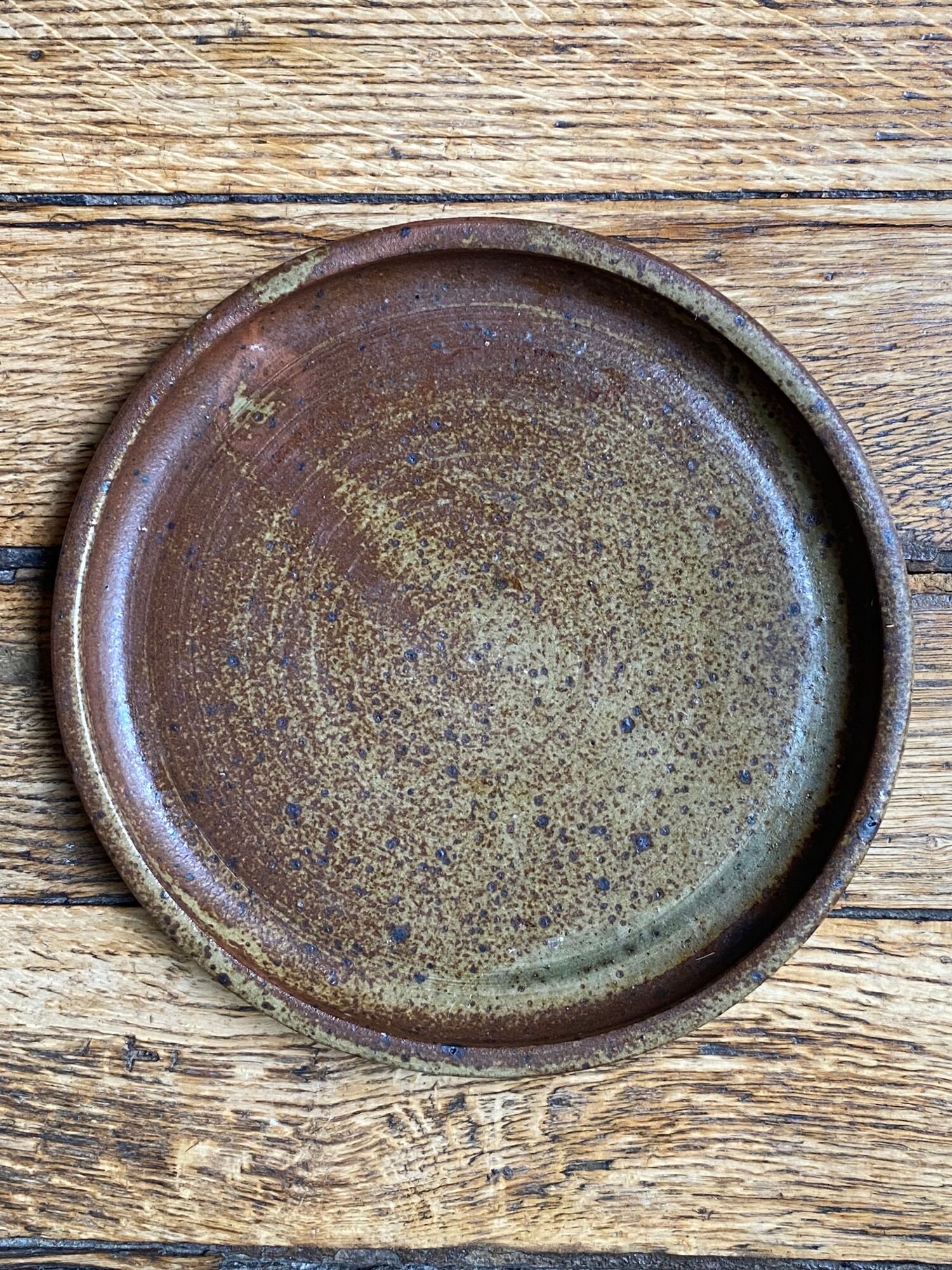 Pyrite stoneware dish
