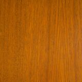 Highboard in teak wood with grooved doors,