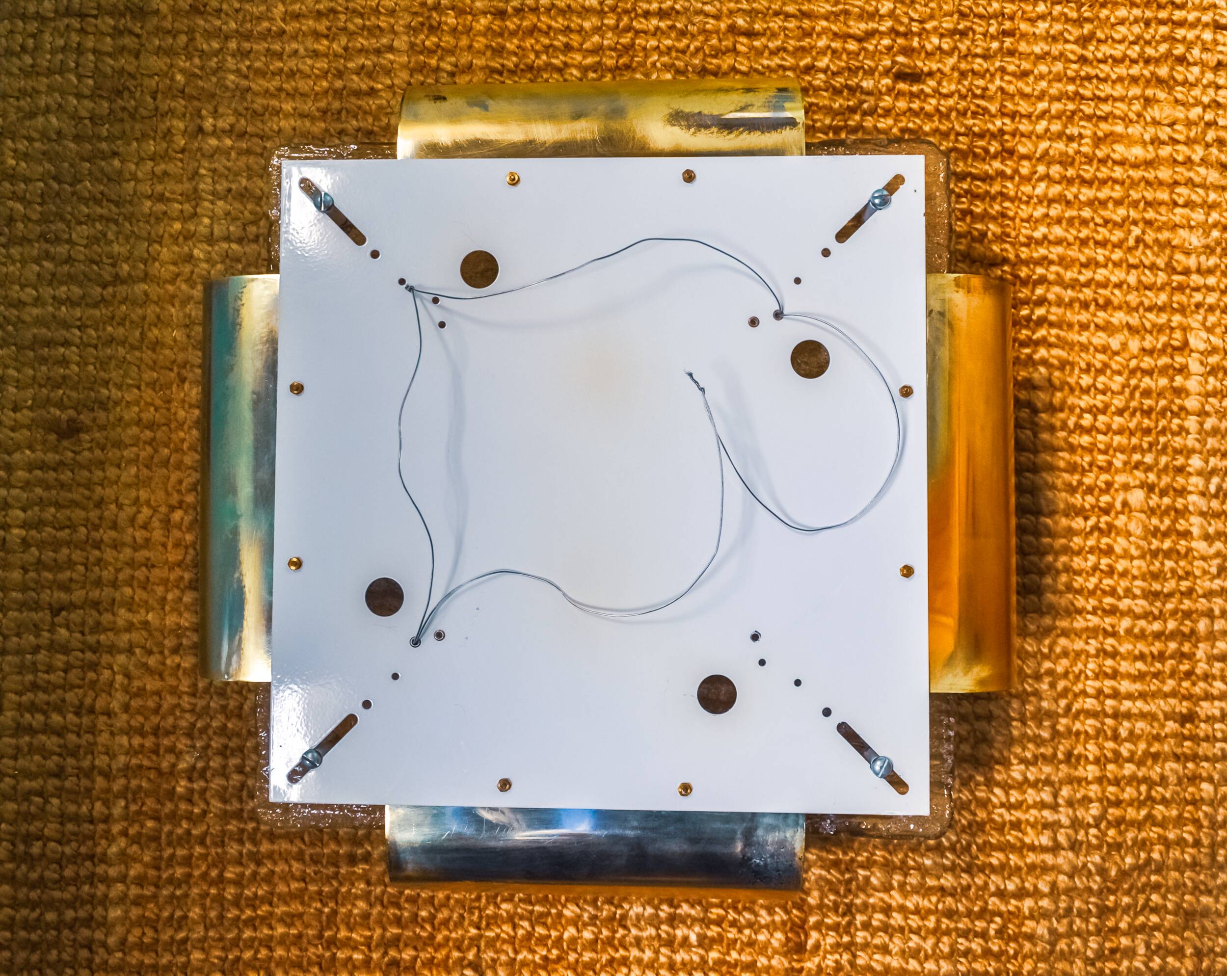 XXL frosted wall lamp by Kalmar, Murano glass, Austria, 1970