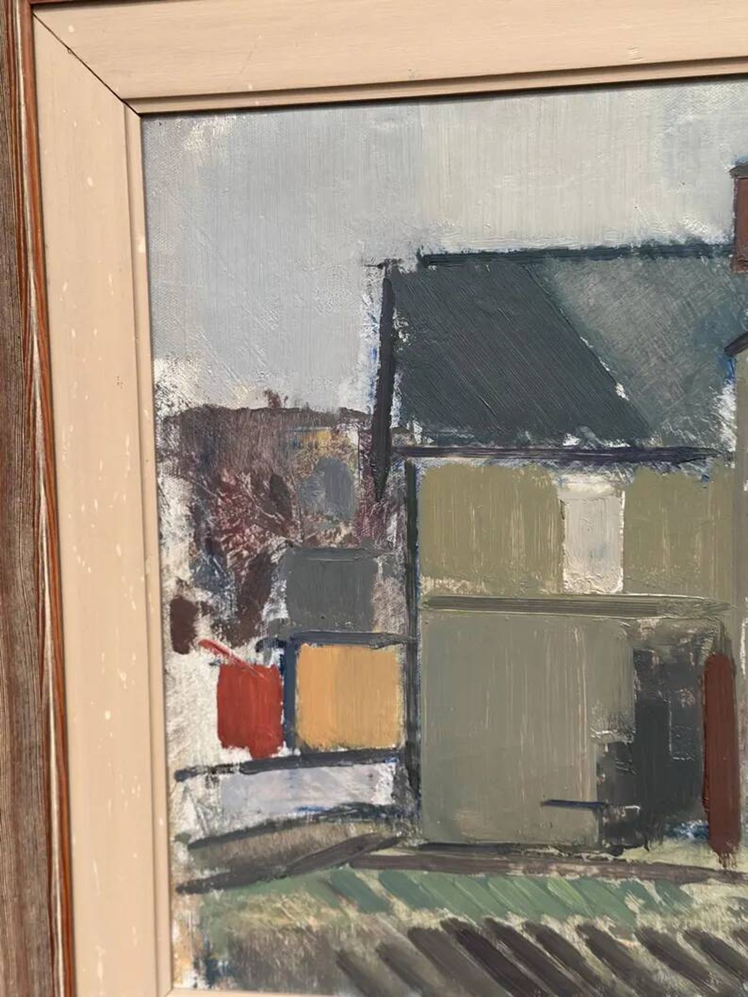 Original Swedish Oil on Canvas – “Sage House” by Gustav‑Adolf Johansson – Signed – Vintage & Framed