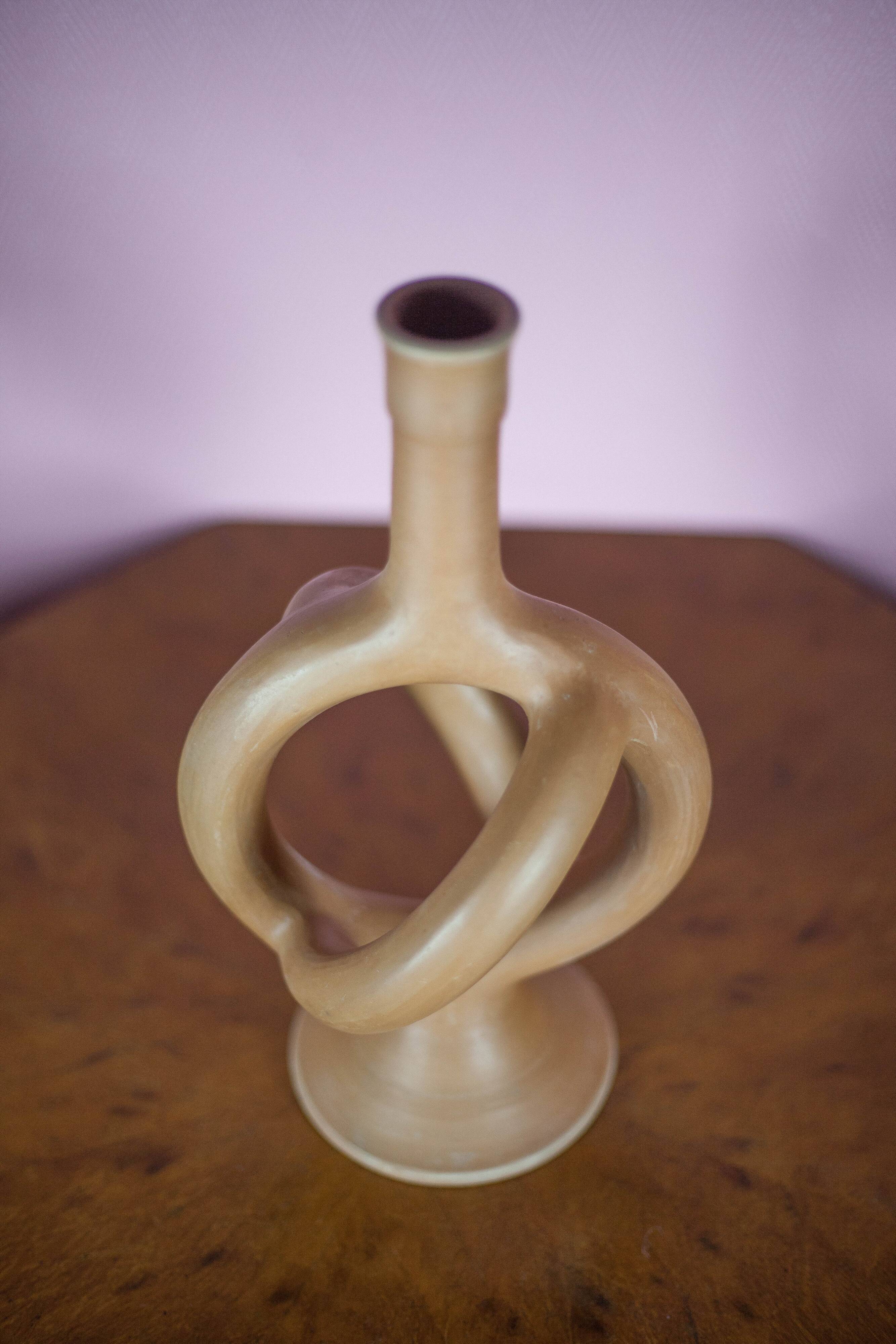 Brutalist terracotta vase