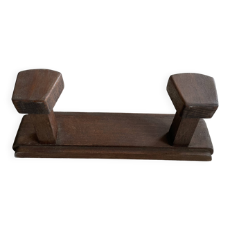 Antique wooden wall coat rack