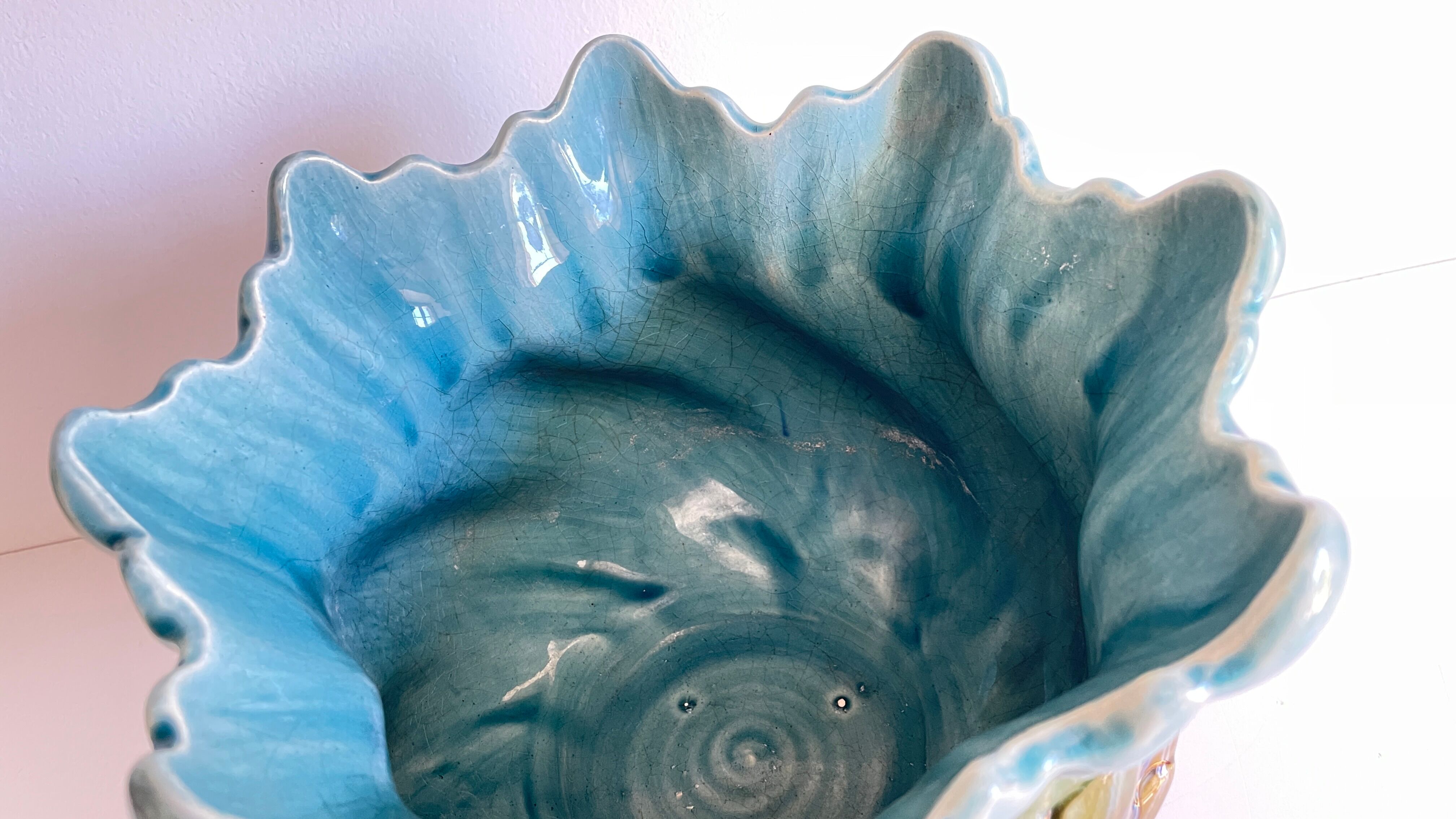 Pot cover slurry in ceramic enamelled vintage