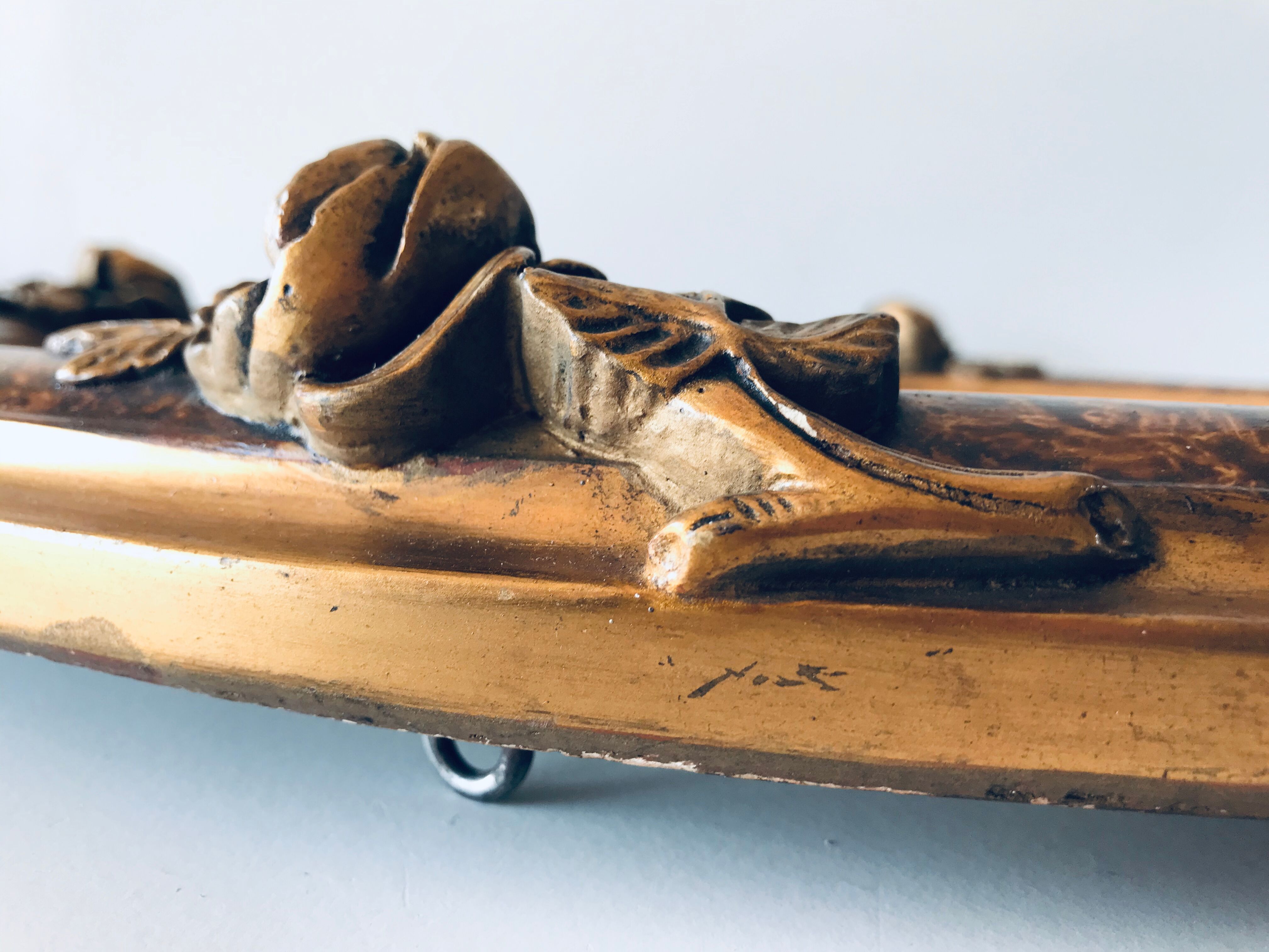 Golden old oval frame