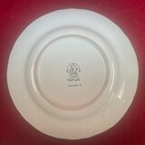Set of 3 decorative plates Faience by Pornic Bouquets rooster bird 24,5 cm