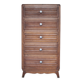 Vintage chest of drawers, Art Deco wooden furniture, chest of drawers, storage unit