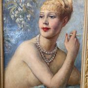 Portrait of an elegant woman signed Charles Vasnier (1873-1961)