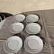 6 flat plates in white earthenware edge scalloon scalloon schumann arzberg germany vintage