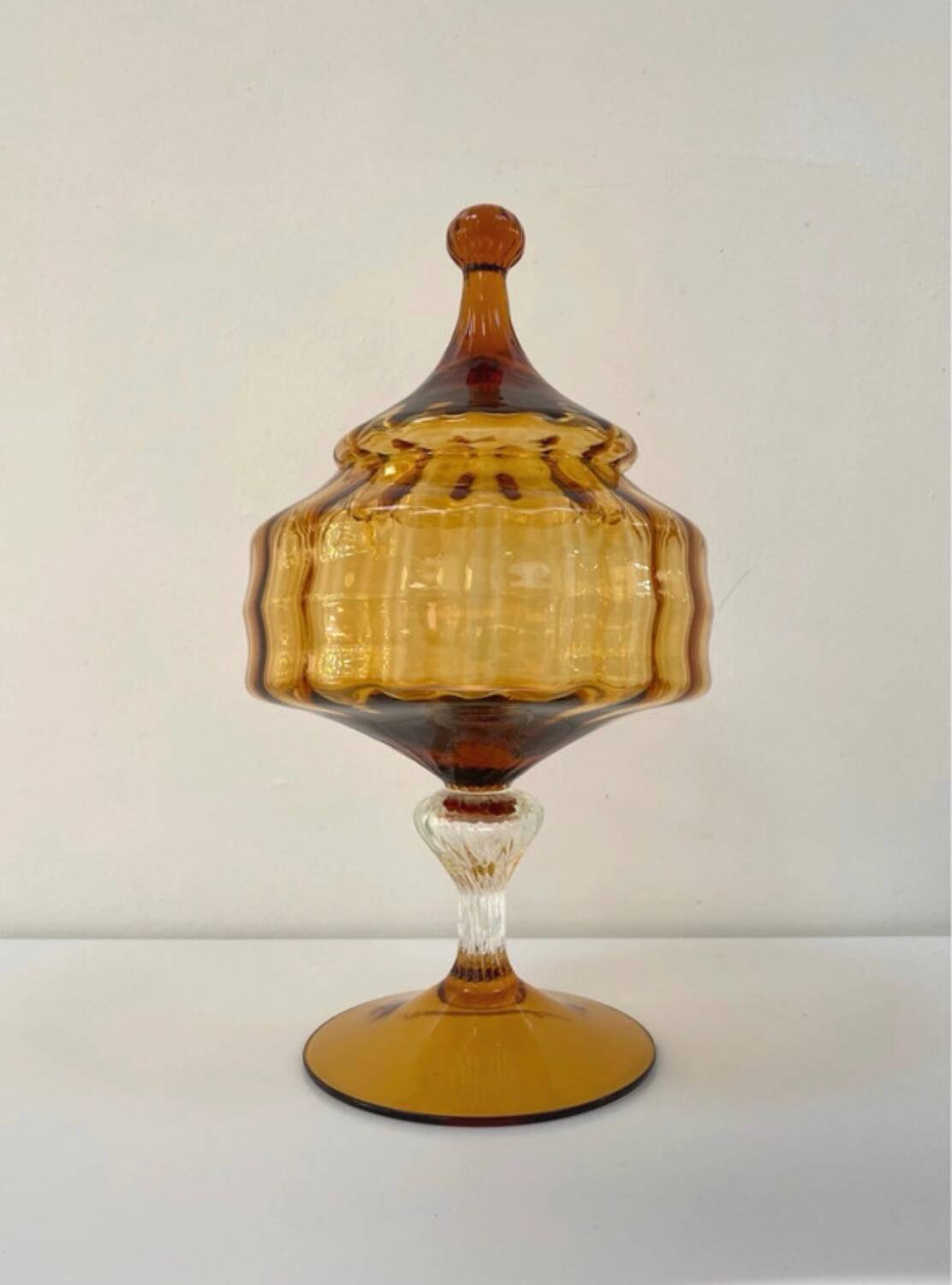 Amber glass dragée / sweet box Empoli (Italy) - Years
