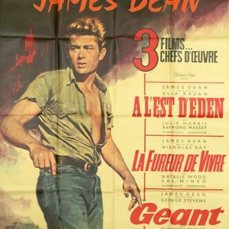 Affiche cinéma originale des années 60.James Dean