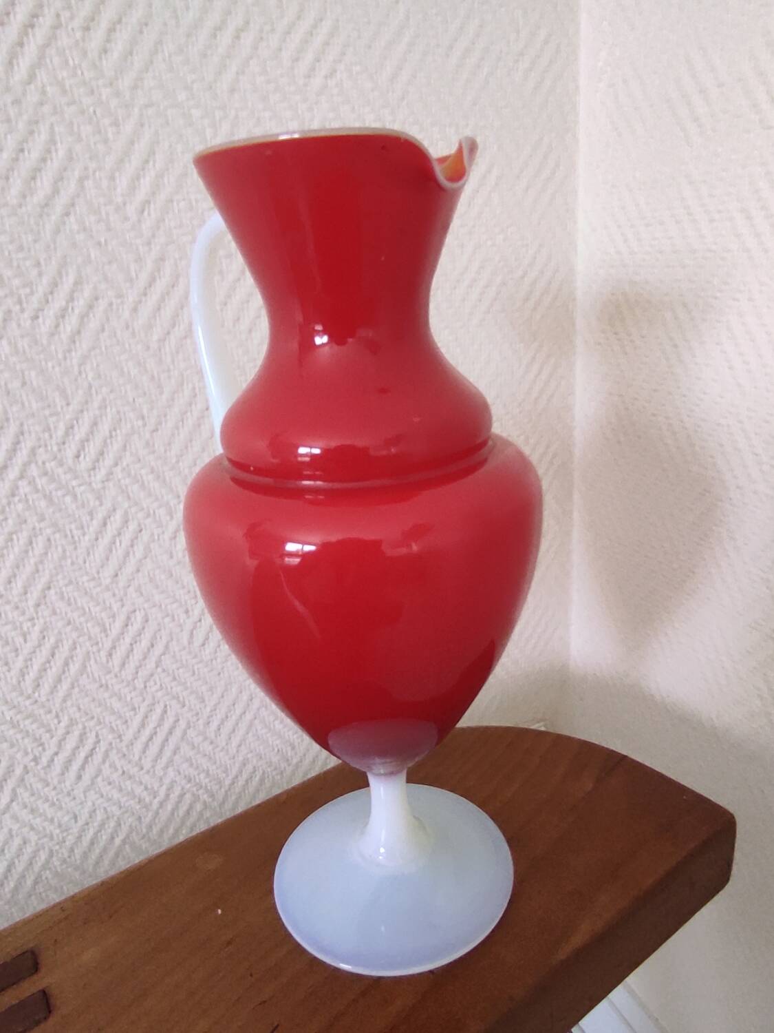 Opaline glass vase