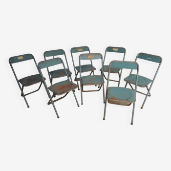 8 industrial folding chairs