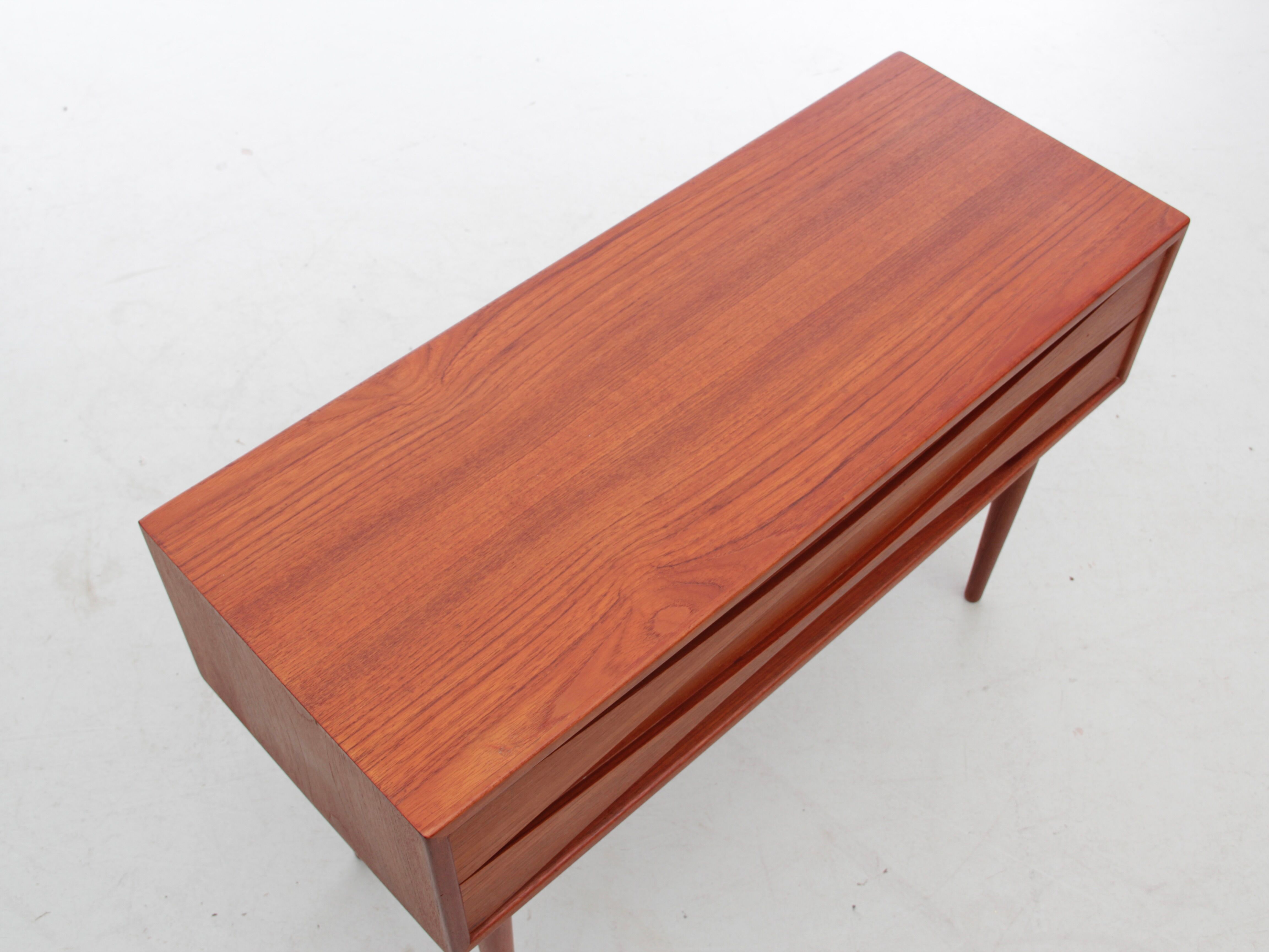 Scandinavian teak chest of drawers with 2 drawers