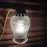 Walker lamp globe tulip starry glass support brass