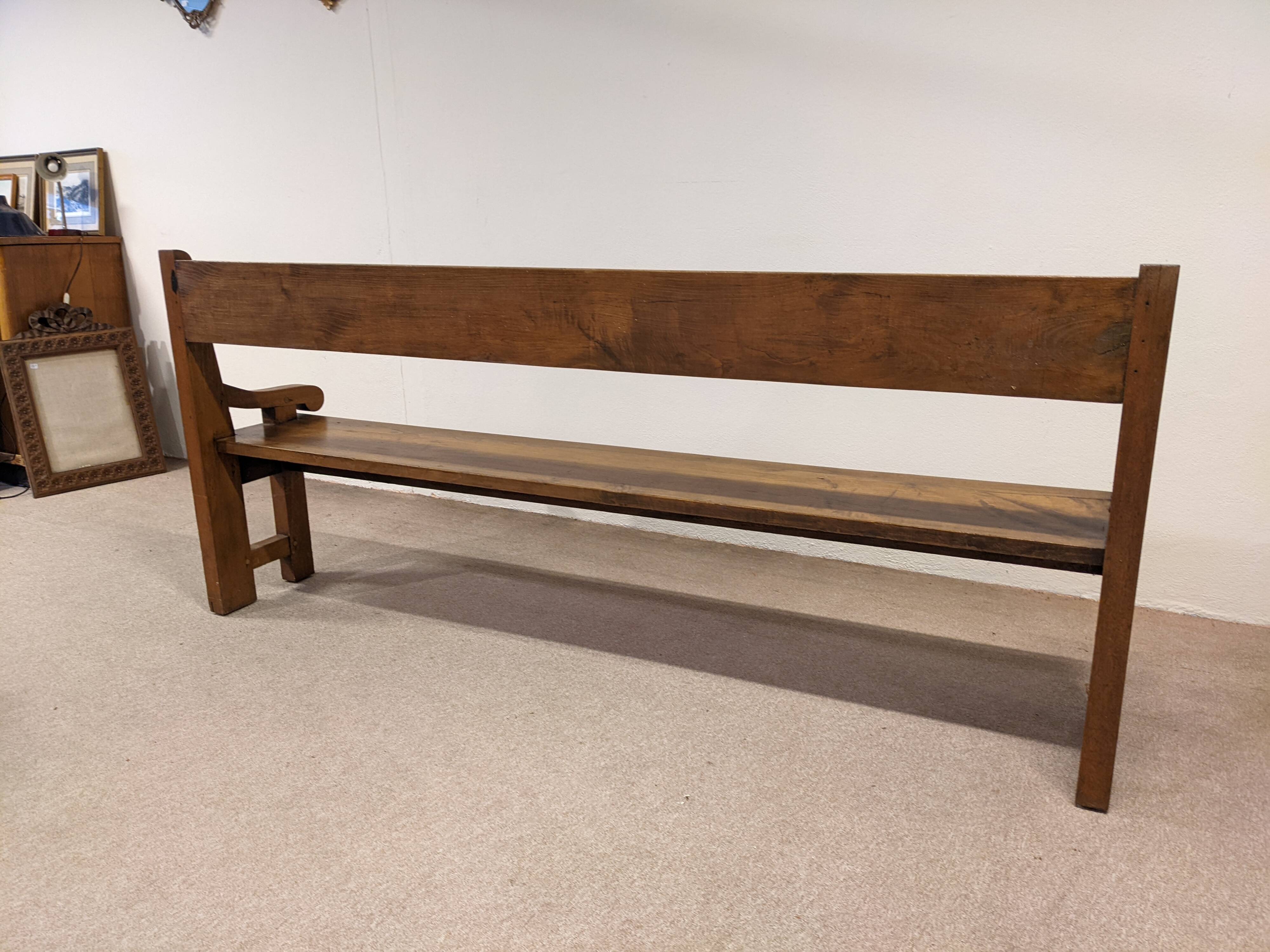 Banc en chêne et châtaignier