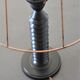 Turned wooden lamp foot