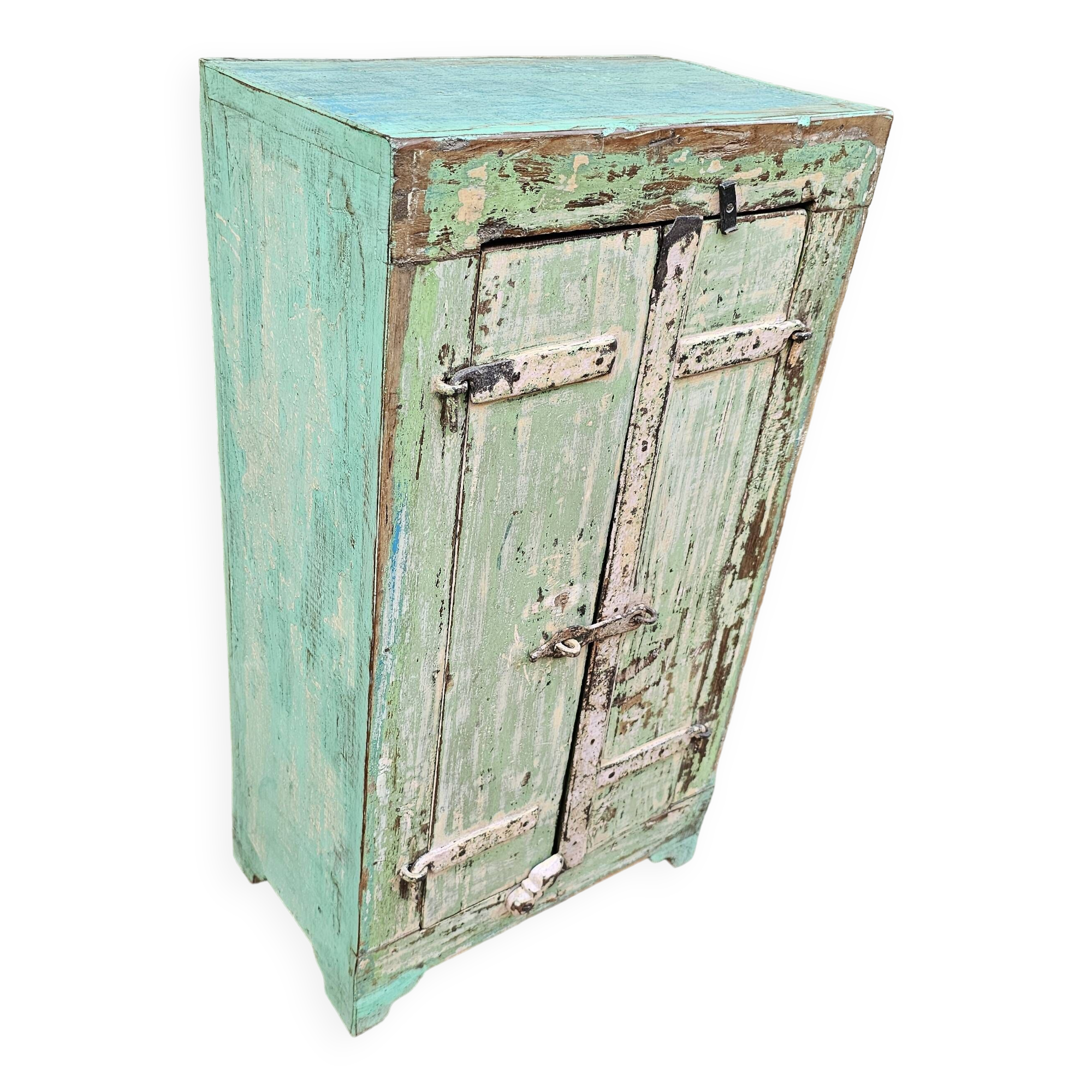 Old bedside table - tribal cabinet in Burmese teak