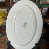 Plat ovale Gien en terre de fer verte modèle Montigny