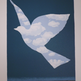Lithograph signed and numbered René Magritte "L'oiseau de ciel" 1968, 2010