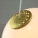 Italian Space Age Pendant Lamp in Plexiglass and Brass, 1970s