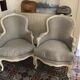 Pair of shepherdesses linen fabric