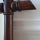 Barber mirror in solid oak bamboo way 30s-40s, 60x50 cm