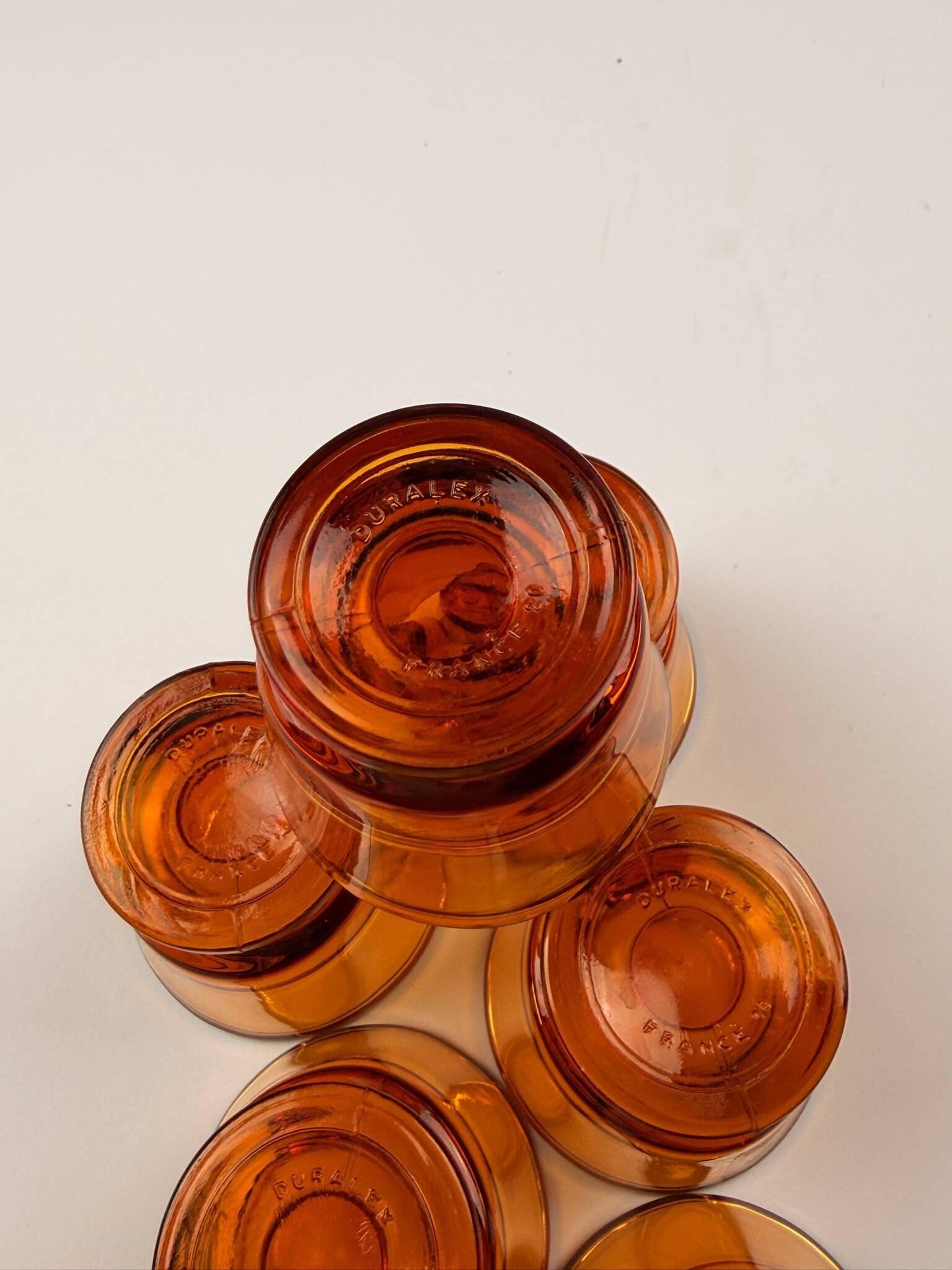 Lot de verres à liqueur orange