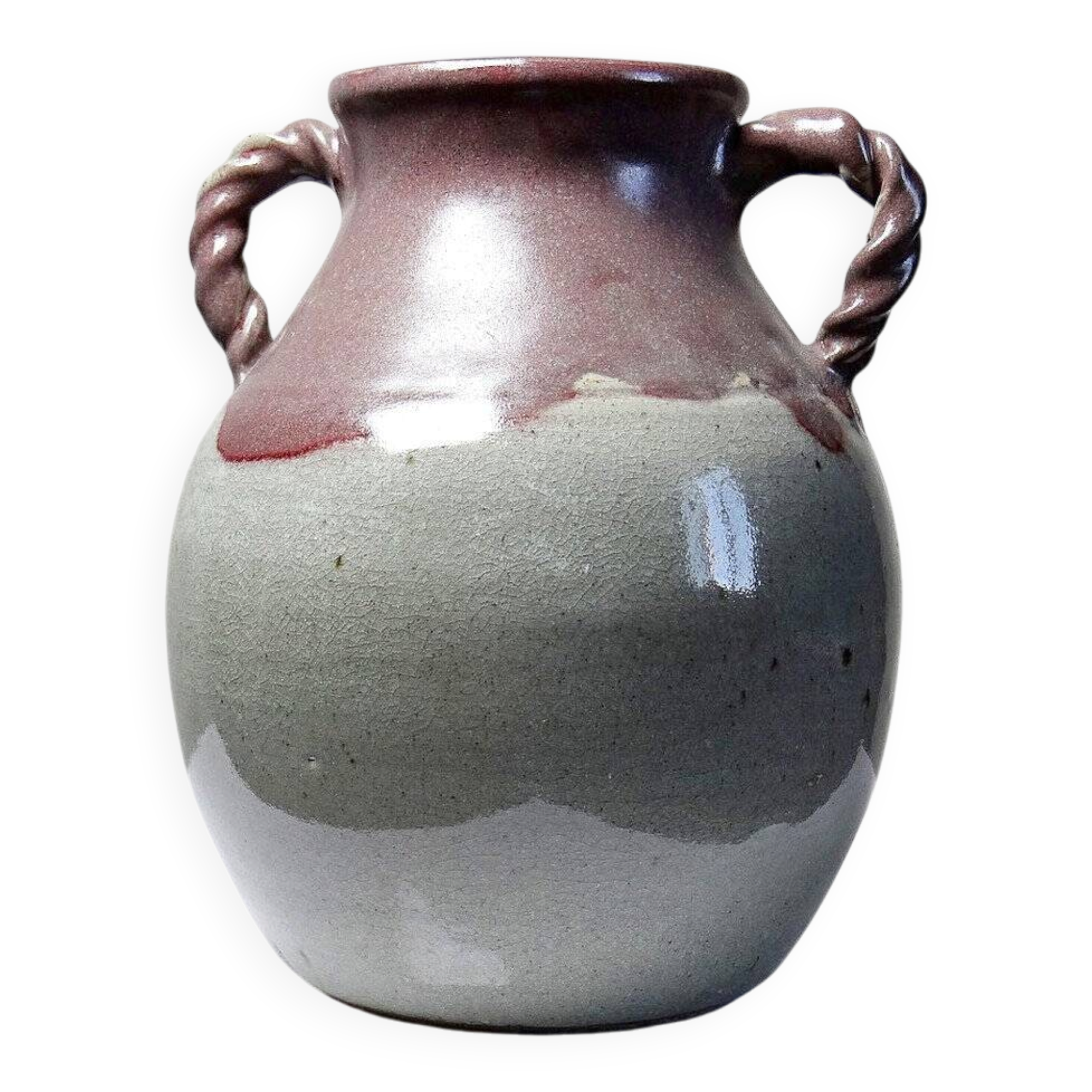 Vase studio pottery Milly Finn UK vintage 60s-70s stoneware