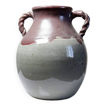 Vase en grès studio pottery Milly Finn, Royaume-Uni années 60-70